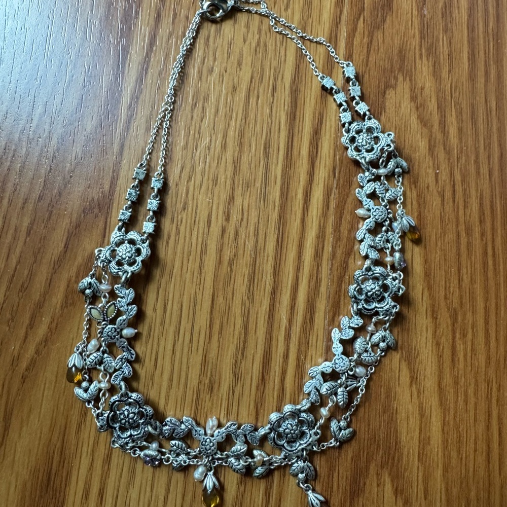 Liz Claiborne Matching Jewelry Set Choker Necklace Earrings Bracelet Silver - Picture 7 of 14